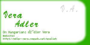vera adler business card